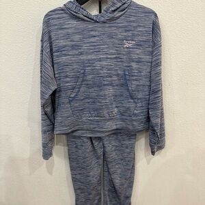 Girls Reebok Heathered Blue Lounge Set